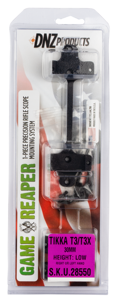 Dnz Game Reaper Integral 1-pc - Mount Tikka T3 Low 30mm BLK