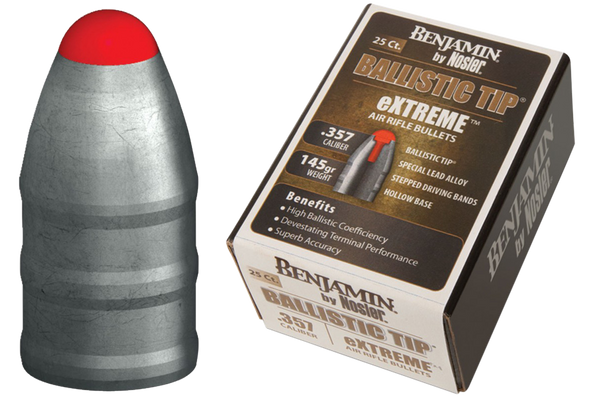 Benjamin .357 Caliber Pellets - 145 Grain Nosler Bt 25 Pack