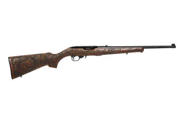 Ruger 10/22 Carbine 22 LR - Engraved Squirrel Stock Satin Black 18.5" - 32052