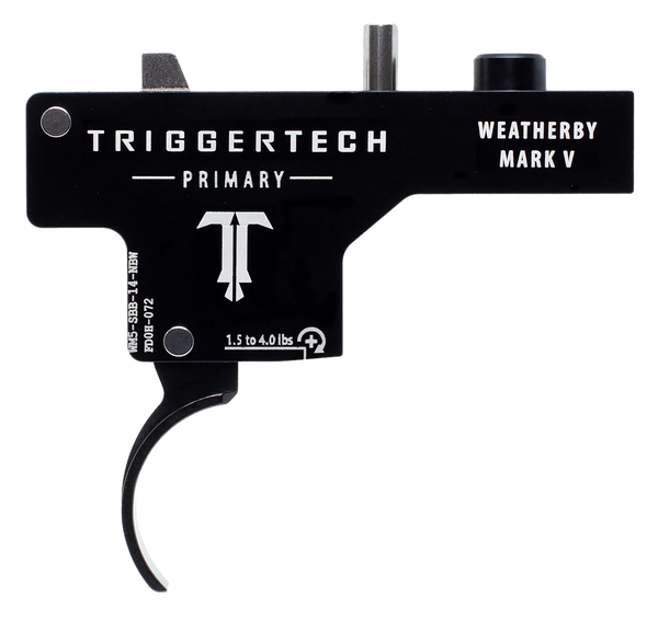 TriggerTech WM5SBB14NBW Primary  Single-Stage Curved Trigger with 1.50-4 lbs Draw Weight & Black PVD Finish for Weatherby Mark V