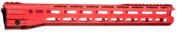 Strike Industries GRIDLOK-LITE-17-RED GridLok Lite with Quick Rail Detach System 17"L 1.57"D M-LOK Red Aluminum for AR-15