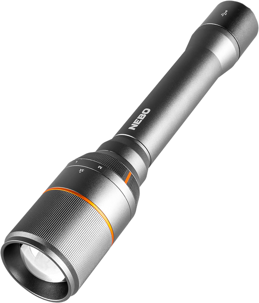 NEBO NEBFLT0018 Davinci 1000 Flashlight  Gray 100/400/1,000 Lumens White LED