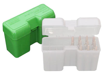 MTM Case-Gard RF22SM10 Ammo Box Flip-Top 338 Cal Green Polypropylene 22rd