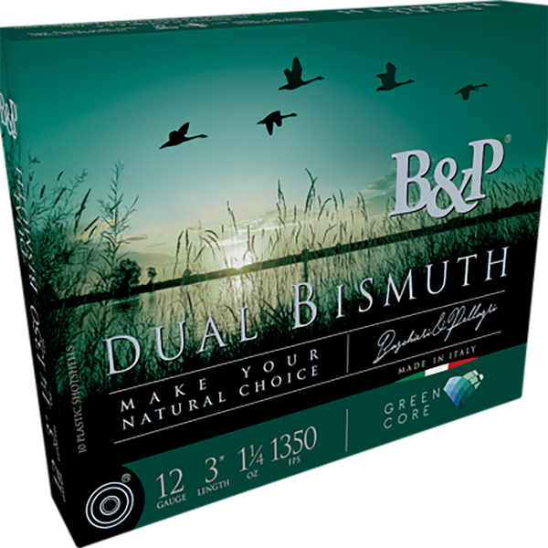 B&p Ammunition 12B5DB43 Dual Bismuth  12Gauge 2.75" 1 1/5oz Bismuth 3/4Shot 10 Per Box/10 Case