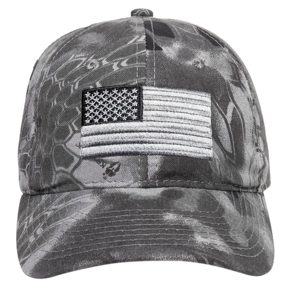 Outdoor Cap 120159-3-3 USA Flag  Kryptek Raid Hook & Loop OSFA Unstructured