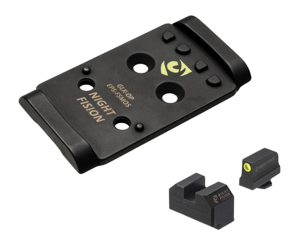Night Fision Optic Plate & Ns - Combo Eps To Glock Full Sz Mos