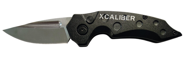 Xcaliber Knife Company  Switch Blade  2.41" Folding Drop Point Plain Stainless D2 Steel Blade. 4.15" Aluminum Handle