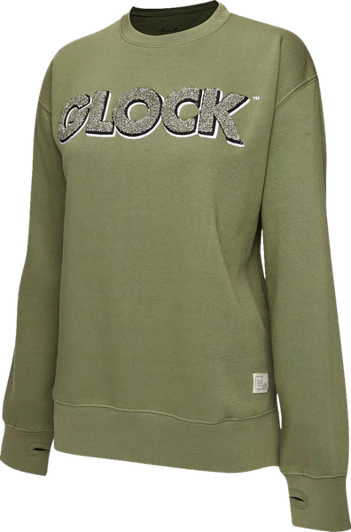 Glock AP96264 Women's Retro Fleece  Olive Cotton/Polyester Long Sleeve 2XL