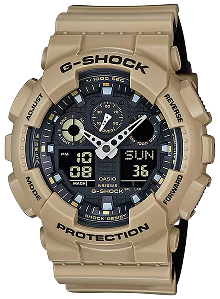 G-shock/vlc Distribution ga100L8A G-Shock Tactical Brown Stainless Steel Bezel 145-215mm