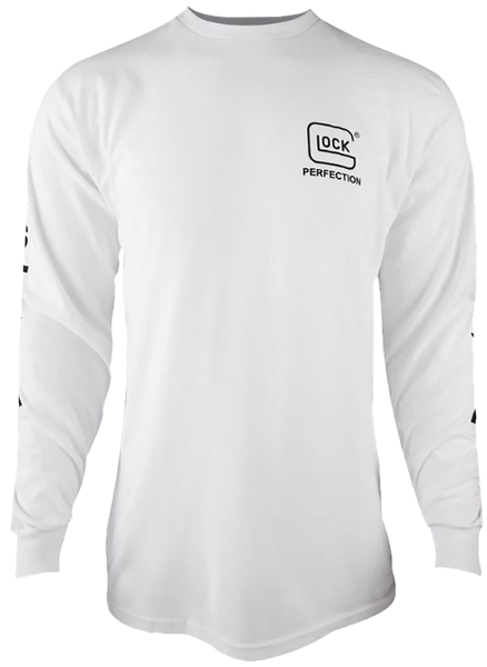 Glock AP96095 Perfection Long Sleeve Tee White Pre-Shrunk Cotton Long Sleeve XL