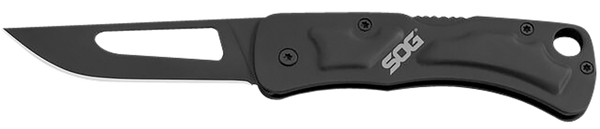 S.O.G SOG-CE1012-C Centi II 2.10" Folding Straight Back Plain Black Hardcased Stainless Steel Blade/Black Stainless Steel Handle