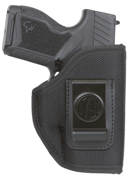 1791 Gunleather PNIWB1BLKL Premium Nylon  IWB Size 01 Black Ballistic Nylon Belt Clip Left Hand
