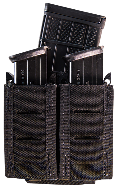 High Speed Gear 41PT02BK TACO Duty Double Pistol Mag, Black Nylon with MOLLE Exterior, Fits MOLLE & 2" Belt