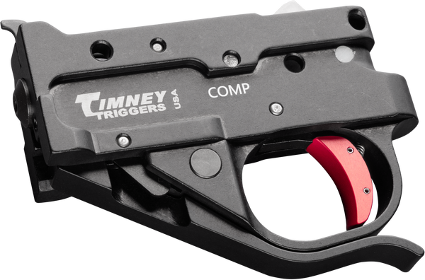Timney Triggers 10222CCOMP Replacement Trigger  Compact Black/Red Drop-In Fits Ruger 10/22