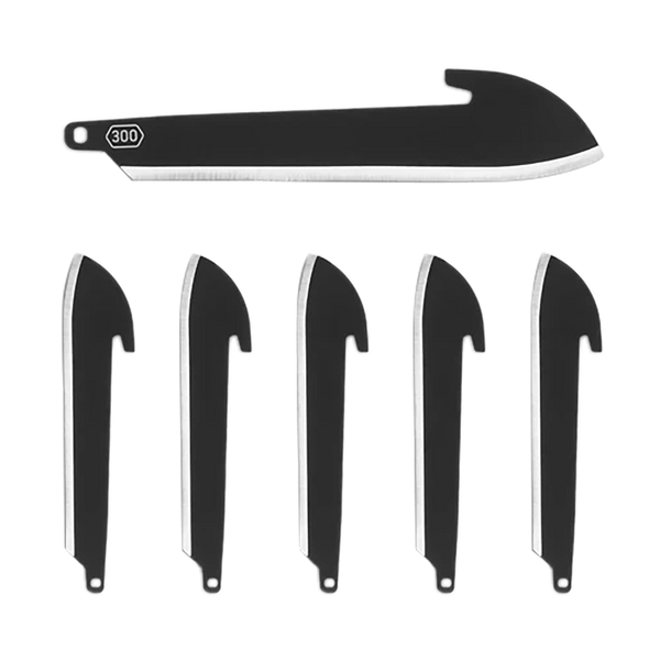 Outdoor Edge RRSF30K6C   3" Sheepsfoot Plain Black Oxide 420J2 SS Blade 6 Blades