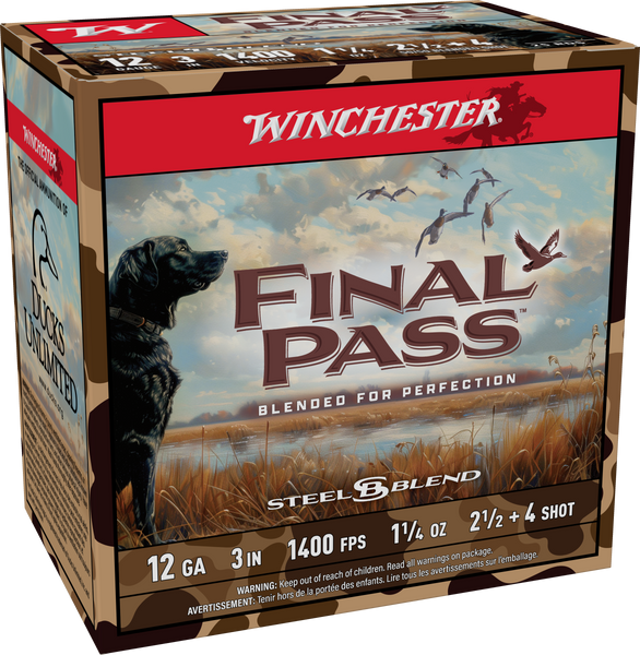 Winchester Final Pass 12ga 3" - 1-1/4oz #2.5 & #4 25rd 10bx/cs