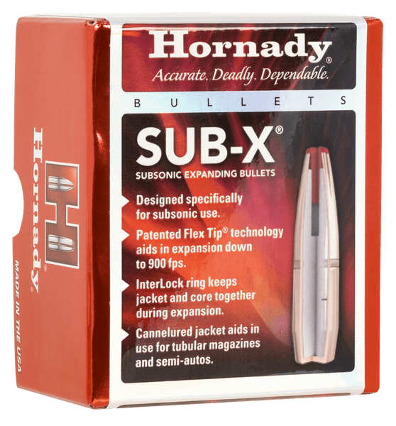 Hornady Bullets 7.62x39 .3115 - 255gr. Sub-x 100ct 15bx/cs