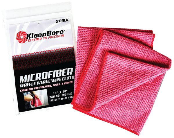 Kleenbore Microfiber Waffle - Weave Cloth 2pk