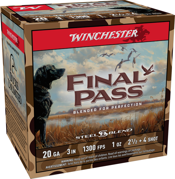 Winchester Final Pass 20ga 3" - 1oz #2.5 & #4 25rd 10bx/cs