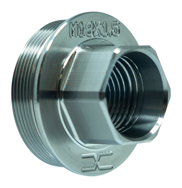 Faxon M18x1.5 Direct Thread To - Hub Adapter Titanium