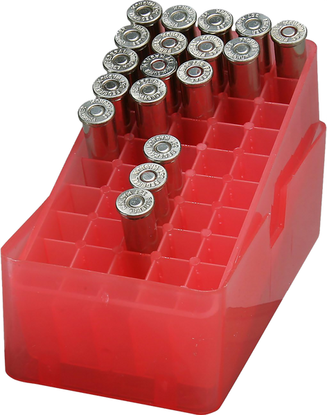 MTM Case-Gard E503841 Slip-Top Ammo Box E-50 38-357 Clear Red 50rds