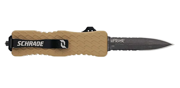 Schrade Knife Uproar D/a OTF - 3" D2 Bayonet Point Fde/black
