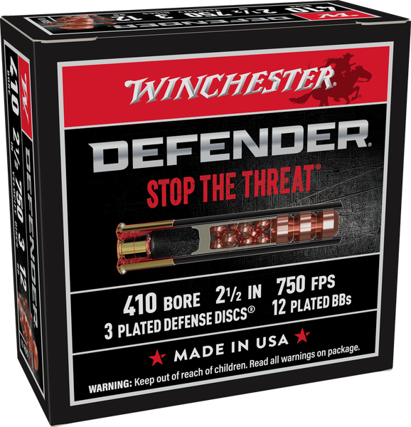 Winchester Pdx1 Defender 410 - 2.5" 3dd/12bb 10rd 10bx/cs