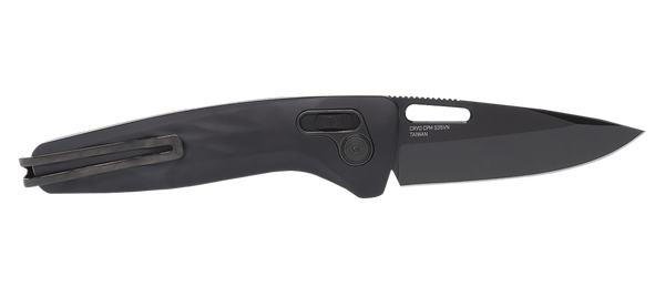 S.O.G SOG12730357 One-Zero XR 3.10" Folding Plain Black Chrome Cryo CPM S35VN Steel Blade Black Sculpted Aluminum Handle Includes Pocket Clip