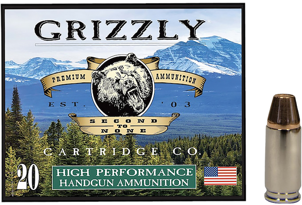 Grizzly Ammo GC9+P+39mm+P Luger 47gr Full Metal Jacket Flat Point 20 Per Box/10 Case
