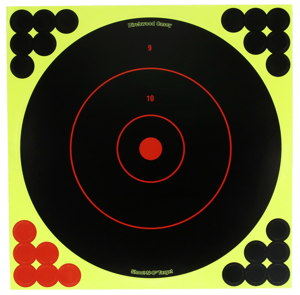 Birchwood Casey TDSNC812PK Target Dispenser  Adhesive Paper 8" Bullseye Includes Pasters 12 PK