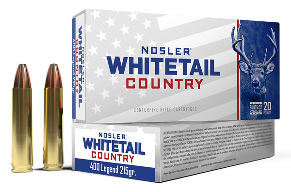 Nosler 40138 Whitetail Country  400Legend 215gr 20 Per Box/10 Case