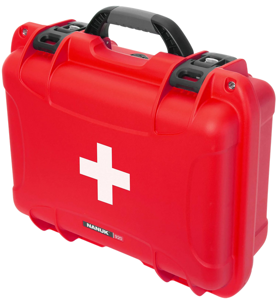 Nanuk 920S-000rd-PA0-FSA01 920 First Aid Case Red Resin w/ Latches