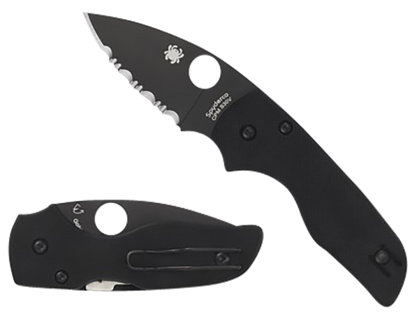Spyderco C230GPBBK Lil' Native  2.42" Folding Plain Black DLC CPM S30V SS Blade/Black Textured G10 Handle Includes Pocket Clip