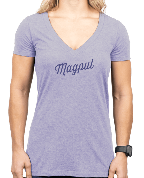 Magpul MAG1336-530-XL Rover Script Women's Orchid Heather Cotton/Polyester Short Sleeve XL