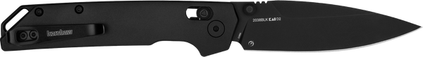 Kershaw 2038BLK Iridium  3.40" Folding Spear Point Plain Satin/Stonewashed D2 Steel Blade/ Gray Anodized Aluminum Handle Includes Pocket Clip