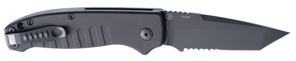 Hogue Ballista-i Button Auto - Tanto Prt. Serrated Matte BLK