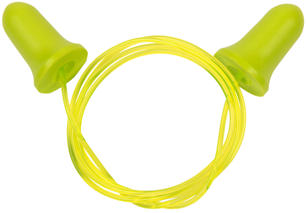 Ultrx Tethered Tapered Foam - Ear Plugs 5-pair Lime/yellow