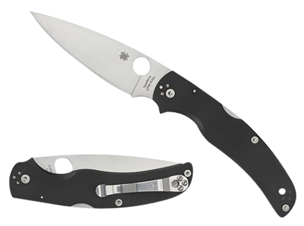 Spyderco C244GP Native Chief Lightweight 4.02" Folding Plain Stonewashed CTS BD1N SS Blade/Black Textured FRN Handle Includes Pocket Clip