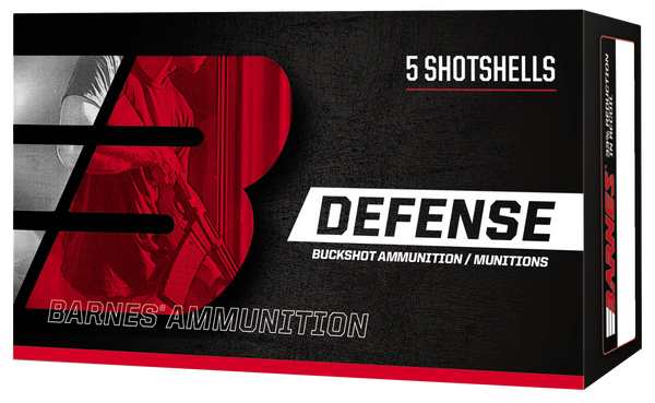 Barnes Bullets 32010 Defense  12Gauge 2.75" 00Buck Shot 5 Per Box/20 Case