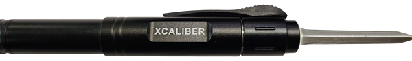 Xcaliber Knife Company  Pen Knife  1.70" OTF Dagger Stainless 440C SS Blade, 5.90" Black Aluminum Handle