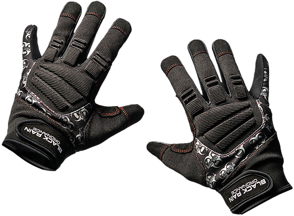 Black Rain Ordnance TACTGLOVEBLK/GRYL Tactical Gloves  Black/Gray Large Velcro