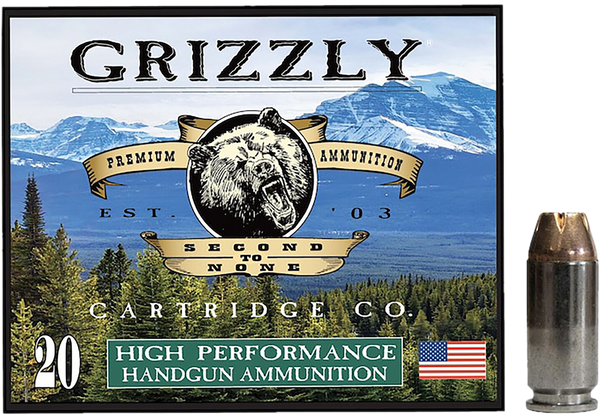 Grizzly Ammo GC4SW4   40S&W 180gr Jacketed Hollow Point 20 Per Box/10 Case