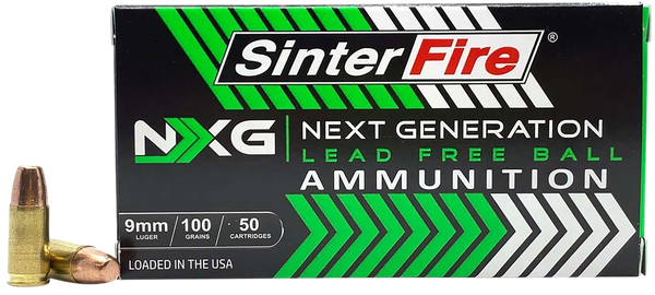 SinterFire Inc SF9100NXGLF9mm Luger 100gr 50 Per Box/20 Case
