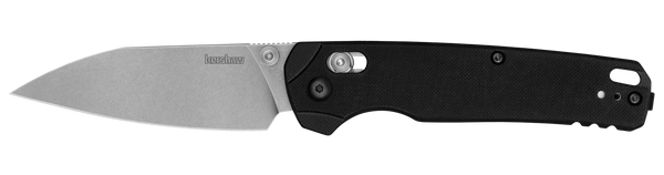 Kershaw 6110 Bel Air XL 3.40" Folding Plain Stonewashed CPM MagnaCut Steel Blade, Black Textured G10 Handle