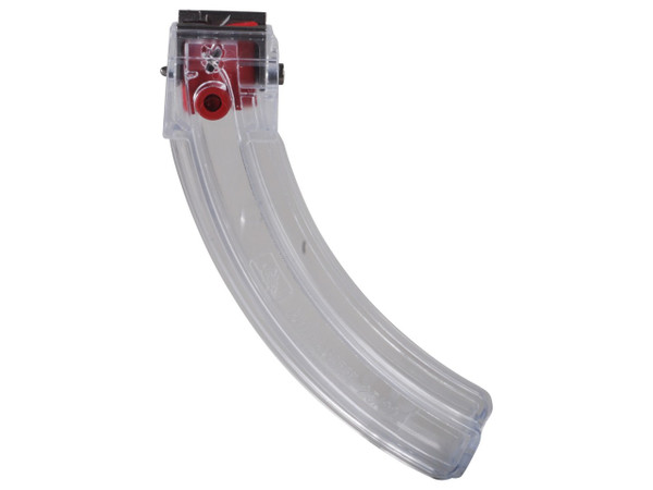 25 round magazine with a steel feeding lips for the Ruger 10/22 made by Butler Creek