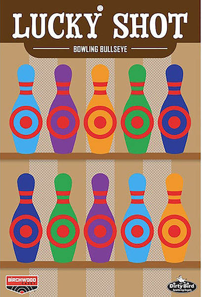Birchwood Casey BC-35773 Dirty Bird Target Lucky Shot Bowling Pins 12" x 18" 6 Pack