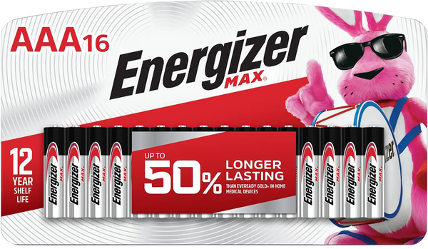 Energizer E92LP16F3 AAA Max Black/Silver 1.5V Alkaline Qty (16) Single Pack