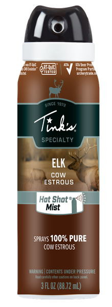 Tinks W5330 Hot Shot Mist Attractant Elk Cow in Estrous Scent 3 oz Aerosol