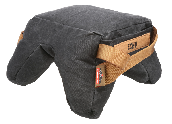 Birchwood Casey BC-BAG-SSEH Steady-Shot Echo Bag Heavyweight Prefilled Black Wax Canvas Front and Rear Bag