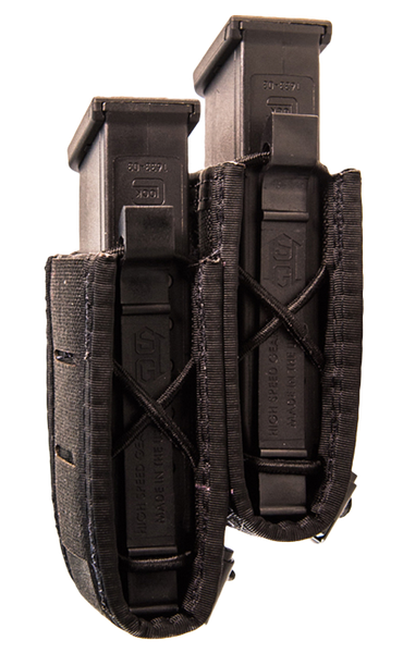 High Speed Gear 41PS02BK Taco Double Duty Staggered Black Nylon Laminate, Pistol